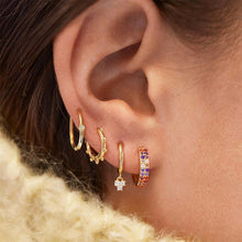 Load image into Gallery viewer, 5 Pair/set 2019 Brincos Female Rhinestone Huggie Earrings Set Amazing Price Gold Small Stud Earring for Women Fashion Jewelry