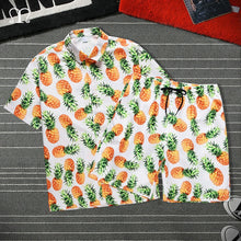 Load image into Gallery viewer, Summer Men Shorts Set Fashion Beach Pineapple Shirt Shorts Surfing Bermudas Masculina Print Men Boardshorts Two Pieces Tracksuit