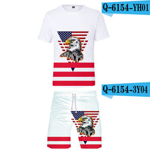 Load image into Gallery viewer, 3D Print Independence Day O-Neck Tshirt and Beach shorts Set Summer Sets Men/Women High quality festival commemorate Clothes 4XL
