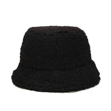 Load image into Gallery viewer, Brand New Faux Fur Winter Panama Hats Women Outdoor Sunscreen Bucket Hat Female Fashion Letter Embroidery Basin Cap Sun Caps