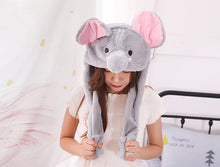 Load image into Gallery viewer, Girls Unicorn Hat Plush Moving Ears Stitch Hat Hand Pinching Ear To Move Vertical Ears Cap Women Party Pikachu Performance Gifts