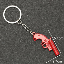 Load image into Gallery viewer, PUBG Keychain Playerunknowns Battlegrounds Backpack Armor Helmet Pan 98k Flare Gun Keyring Key Chain Ring Army Jewelry Wholesale