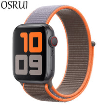 Load image into Gallery viewer, Sport Loop band for Apple watch 5 4 iwatch strap 44mm 40mm 42mm 38mm series 5 4 3 2 Soft Nylon bracelet Apple watch 5