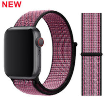 Load image into Gallery viewer, Sport Loop band for Apple watch 5 4 iwatch strap 44mm 40mm 42mm 38mm series 5 4 3 2 Soft Nylon bracelet Apple watch 5