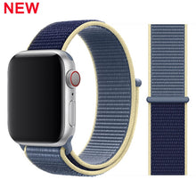 Load image into Gallery viewer, Sport Loop band for Apple watch 5 4 iwatch strap 44mm 40mm 42mm 38mm series 5 4 3 2 Soft Nylon bracelet Apple watch 5