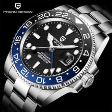 Load image into Gallery viewer, PAGANI DESIGN 2020 Luxury Men Mechanical Wristwatch Stainless Steel GMT Watch Top Brand Sapphire Glass Men Watches reloj hombre