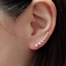 Load image into Gallery viewer, Hot Crystal Flower Stud Earrings for Women Fashion Jewelry Gold Silver Rhinestones Earrings Gift for Party and Best Friend