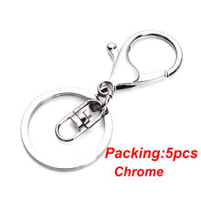 Load image into Gallery viewer, 5-20pcs/lot Key Chain Key Ring keychain Bronze Rhodium Gold 28mm Long Round Split Keyrings Keychain Jewelry Making Wholesale DIY