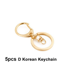 Load image into Gallery viewer, 5-20pcs/lot Key Chain Key Ring keychain Bronze Rhodium Gold 28mm Long Round Split Keyrings Keychain Jewelry Making Wholesale DIY