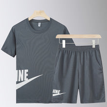 Load image into Gallery viewer, Sports Male Tracksuit Clothing Summer Men Set Fitness Suit Sporting Suits Short Sleeve T Shirt Shorts Quick Drying 2 Piece Set