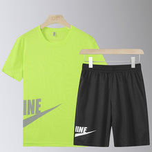 Load image into Gallery viewer, Sports Male Tracksuit Clothing Summer Men Set Fitness Suit Sporting Suits Short Sleeve T Shirt Shorts Quick Drying 2 Piece Set