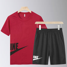 Load image into Gallery viewer, Sports Male Tracksuit Clothing Summer Men Set Fitness Suit Sporting Suits Short Sleeve T Shirt Shorts Quick Drying 2 Piece Set