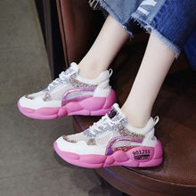 Load image into Gallery viewer, Summer Women Sneakers Fashion Comfortable Casual Dad Shoes Sequins Girl Graffiti Breathable Platform Shoes Woman Sandals W401