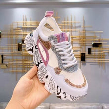 Load image into Gallery viewer, Summer Women Sneakers Fashion Comfortable Casual Dad Shoes Sequins Girl Graffiti Breathable Platform Shoes Woman Sandals W401