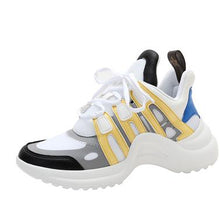 Load image into Gallery viewer, Hot Selling Arched Fashion Shoes Ultra Breathable Mesh Leather Casual Shoes Lace Up Trainers Brand Street Styles Women Sneakers