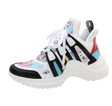 Load image into Gallery viewer, Hot Selling Arched Fashion Shoes Ultra Breathable Mesh Leather Casual Shoes Lace Up Trainers Brand Street Styles Women Sneakers