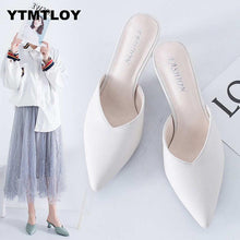 Load image into Gallery viewer, White Spring Office Shoes Women High Heels Pump 5CM Slip on Sandals Sandalias Comfortable Ladies Tenis White High Heels