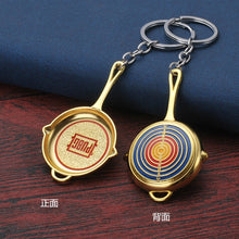Load image into Gallery viewer, 2020 Fashion PUBG Eat Chicken Keychain Battlegrounds Backpack Battle Frying Pan Helmet 98k Key Ring Woman Man Jewwlry Wholesale