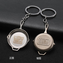 Load image into Gallery viewer, 2020 Fashion PUBG Eat Chicken Keychain Battlegrounds Backpack Battle Frying Pan Helmet 98k Key Ring Woman Man Jewwlry Wholesale