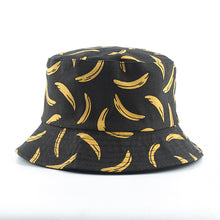 Load image into Gallery viewer, Panama Bucket Hat Men Women Summer Bucket Cap Banana Print Yellow Hat Bob Hat Hip Hop Gorros Fishing Fisherman Hat