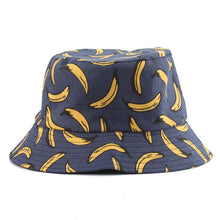 Load image into Gallery viewer, Panama Bucket Hat Men Women Summer Bucket Cap Banana Print Yellow Hat Bob Hat Hip Hop Gorros Fishing Fisherman Hat