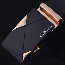 Load image into Gallery viewer, Top Quality Cow Genuine Leather Belt Men Genuine Luxury Leather Belts for Men Strap Male Metal Automatic Buckle
