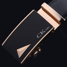 Load image into Gallery viewer, Top Quality Cow Genuine Leather Belt Men Genuine Luxury Leather Belts for Men Strap Male Metal Automatic Buckle