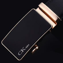 Load image into Gallery viewer, Top Quality Cow Genuine Leather Belt Men Genuine Luxury Leather Belts for Men Strap Male Metal Automatic Buckle