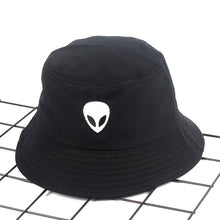 Load image into Gallery viewer, Embroidery Aliens Bucket Hat For Women Men Soild Print Cotton Cool Fishing Hats Sun Summer Sunscreen Fisherman Hip Hop Caps