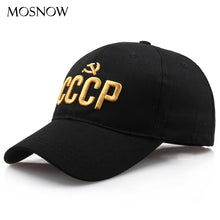 Load image into Gallery viewer, CCCP USSR Russian Letter Baseball Cap Men Snapback Hip Hop Hat Cotton Hat Casquette For men Casual 3D Embroidered Bone Gorras