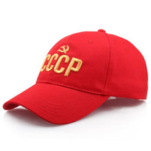 Load image into Gallery viewer, CCCP USSR Russian Letter Baseball Cap Men Snapback Hip Hop Hat Cotton Hat Casquette For men Casual 3D Embroidered Bone Gorras