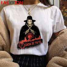 Load image into Gallery viewer, New Money Heist Cool Tshirt Men La Casa De Papel Harajuku T-shirt House of Paper Graphic Tshirt Bella Ciao Hip Hop Top Tees Male