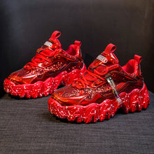 Load image into Gallery viewer, Spring Women's Chunky Sneakers Fashion Bling Sequined Lace-Up Vulcanize Shoes Female Trainers Dad Shoes Women Platform Shoes