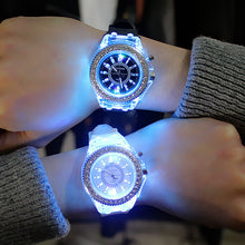 Load image into Gallery viewer, Led Flash Luminous Watches Personality Trends Students Lovers Jellies Woman Men's Watches 7 color Light WristWatch Kids