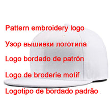 Load image into Gallery viewer, Custom Logo Snapback Cap Team Embroidery Letters Baseball Caps Men Women Hip Hop Flat Hats Outdoor Casual Couple Hat