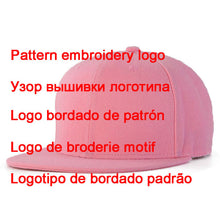 Load image into Gallery viewer, Custom Logo Snapback Cap Team Embroidery Letters Baseball Caps Men Women Hip Hop Flat Hats Outdoor Casual Couple Hat