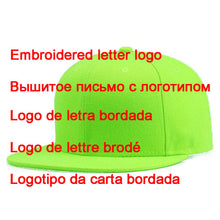 Load image into Gallery viewer, Custom Logo Snapback Cap Team Embroidery Letters Baseball Caps Men Women Hip Hop Flat Hats Outdoor Casual Couple Hat