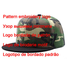 Load image into Gallery viewer, Custom Logo Snapback Cap Team Embroidery Letters Baseball Caps Men Women Hip Hop Flat Hats Outdoor Casual Couple Hat