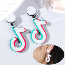 Load image into Gallery viewer, 1Pair Hot Sale "TikTok" Creative Earrings Summer Jewelry Daily Party Wedding for Women Girls Gifts Zinc Alloy