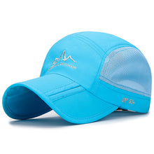 Load image into Gallery viewer, Summer Outdoor Folding Portable Quick-drying Unisex Baseball Cap Travel Sunscreen UV Protection Mesh Hats and Caps Summer Hat