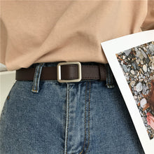 Load image into Gallery viewer, Square Buckle Women Belt Simple Vintage Students Waistband Adjust Fashion Casual No-hole Cummerbunds
