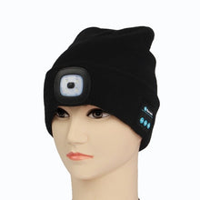 Load image into Gallery viewer, 2019 Fashion Warm Beanie Bluetooth LED Light Head Hat Wireless Smart Cap Headset Headphone Speaker
