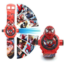 Load image into Gallery viewer, Spiderman  Ironman Captain America Electronic Projection Students Kids Watches Table  Children Watch
