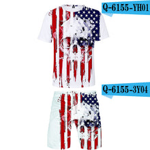 Load image into Gallery viewer, 3D Print Independence Day O-Neck Tshirt and Beach shorts Set Summer Sets Men/Women High quality festival commemorate Clothes 4XL
