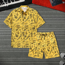 Load image into Gallery viewer, Summer Men Shorts Set Fashion Beach Pineapple Shirt Shorts Surfing Bermudas Masculina Print Men Boardshorts Two Pieces Tracksuit
