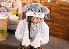 Load image into Gallery viewer, Girls Unicorn Hat Plush Moving Ears Stitch Hat Hand Pinching Ear To Move Vertical Ears Cap Women Party Pikachu Performance Gifts
