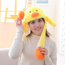 Load image into Gallery viewer, Girls Unicorn Hat Plush Moving Ears Stitch Hat Hand Pinching Ear To Move Vertical Ears Cap Women Party Pikachu Performance Gifts

