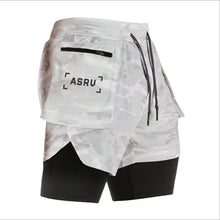 Load image into Gallery viewer, Men's Casual Shorts 2 in 1 Running Shorts Quick Drying Sport Shorts Gyms Fitness Bodybuilding Workout Built-in Pockets Short Men
