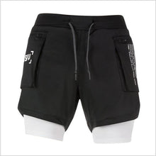 Load image into Gallery viewer, Men's Casual Shorts 2 in 1 Running Shorts Quick Drying Sport Shorts Gyms Fitness Bodybuilding Workout Built-in Pockets Short Men
