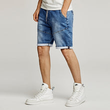 Load image into Gallery viewer, 【Kuegou】 Men's denim shorts Men's fashion cultivate one's morality leisure jeans Summer Five minutes of pants KK-2926

